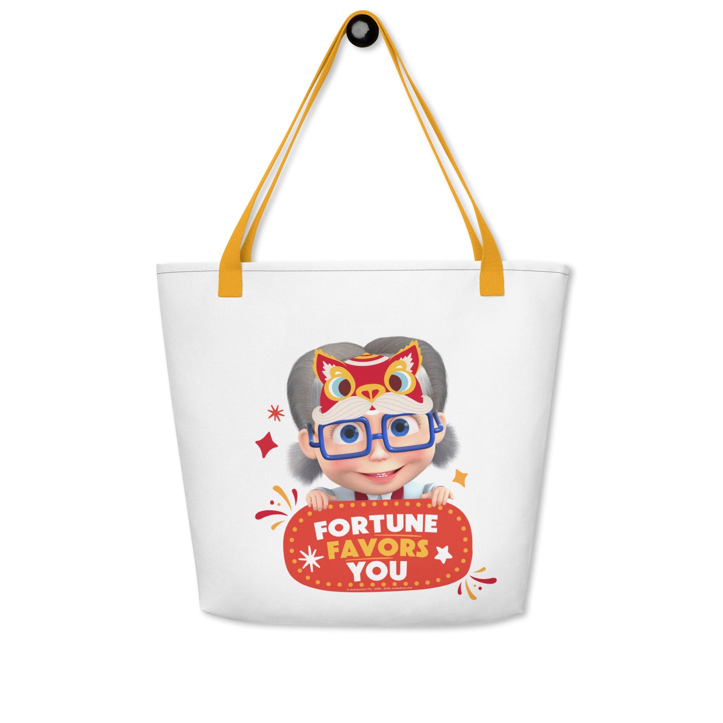Masha and the Bear Friends Lunar Horse All-Over Print Large Tote Bag CUT-SEW