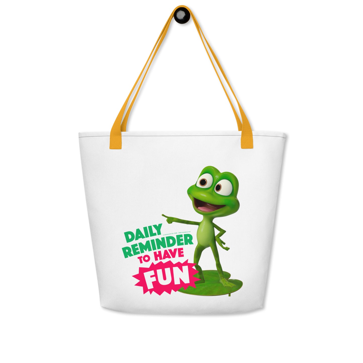 Masha and the Bear Friends: Swamp Squad All-Over Print Large Tote Bag Yellow CUT-SEW