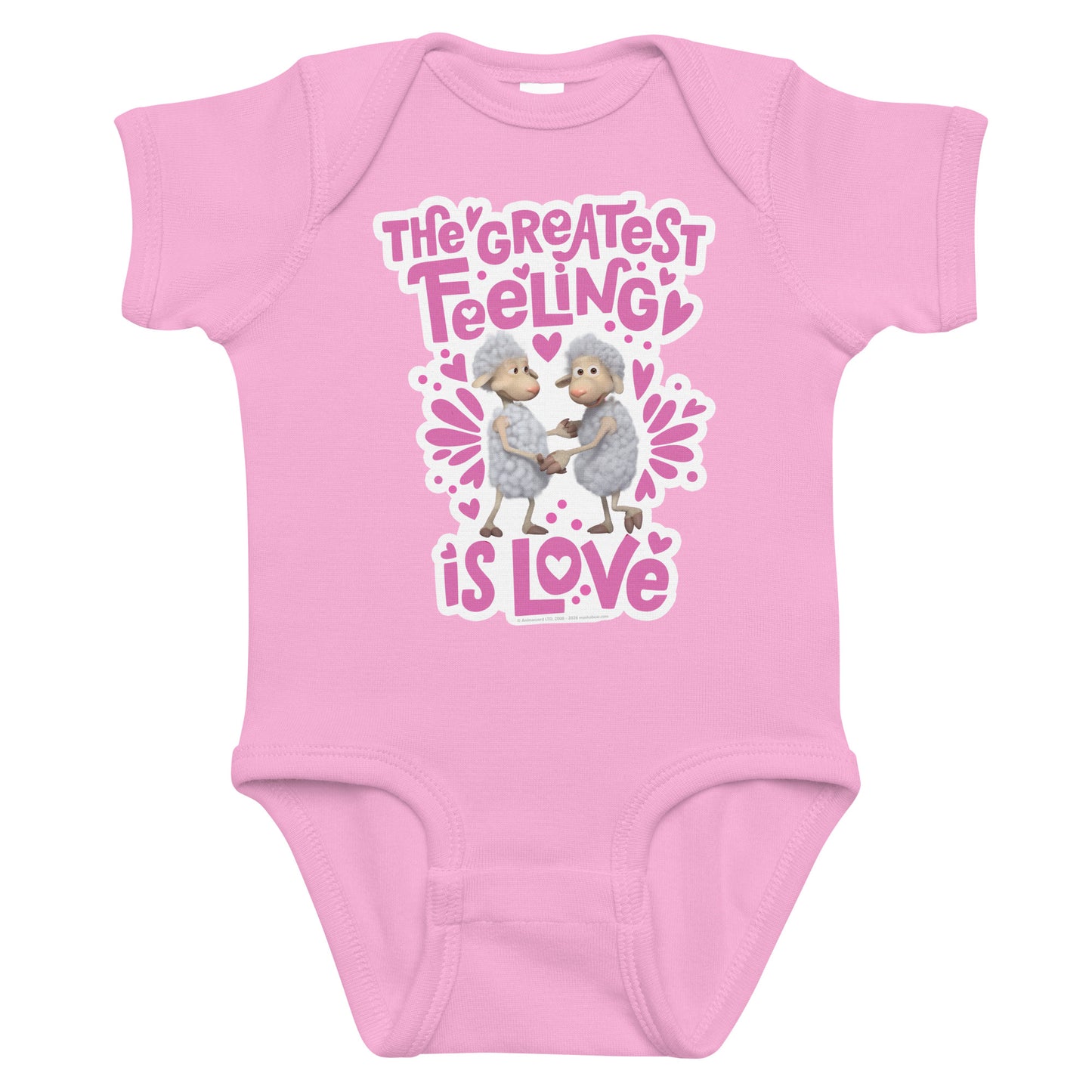 Masha and the Bear Friends Love Day Infant bodysuit Pink T-SHIRT