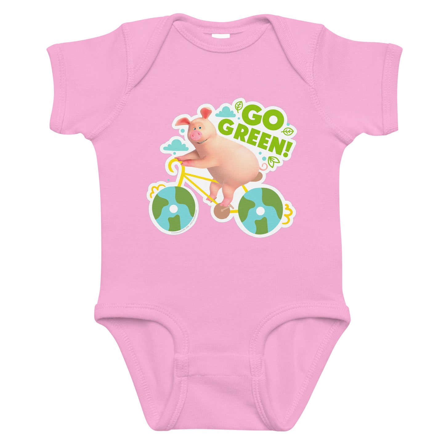 Masha and the Bear Friends Go Green! Infant bodysuit Pink T-SHIRT