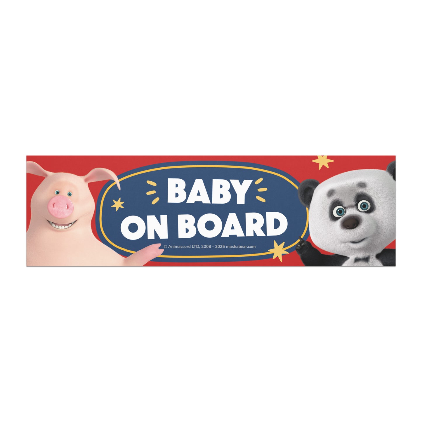Masha and the Bear Friends Christmas Baby On Board Car Magnets Default Title PHONE-CASE