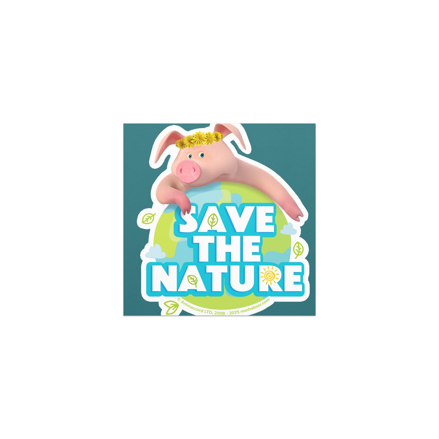 Masha and the Bear Friends Go Green! Car magnets Default Title PHONE-CASE