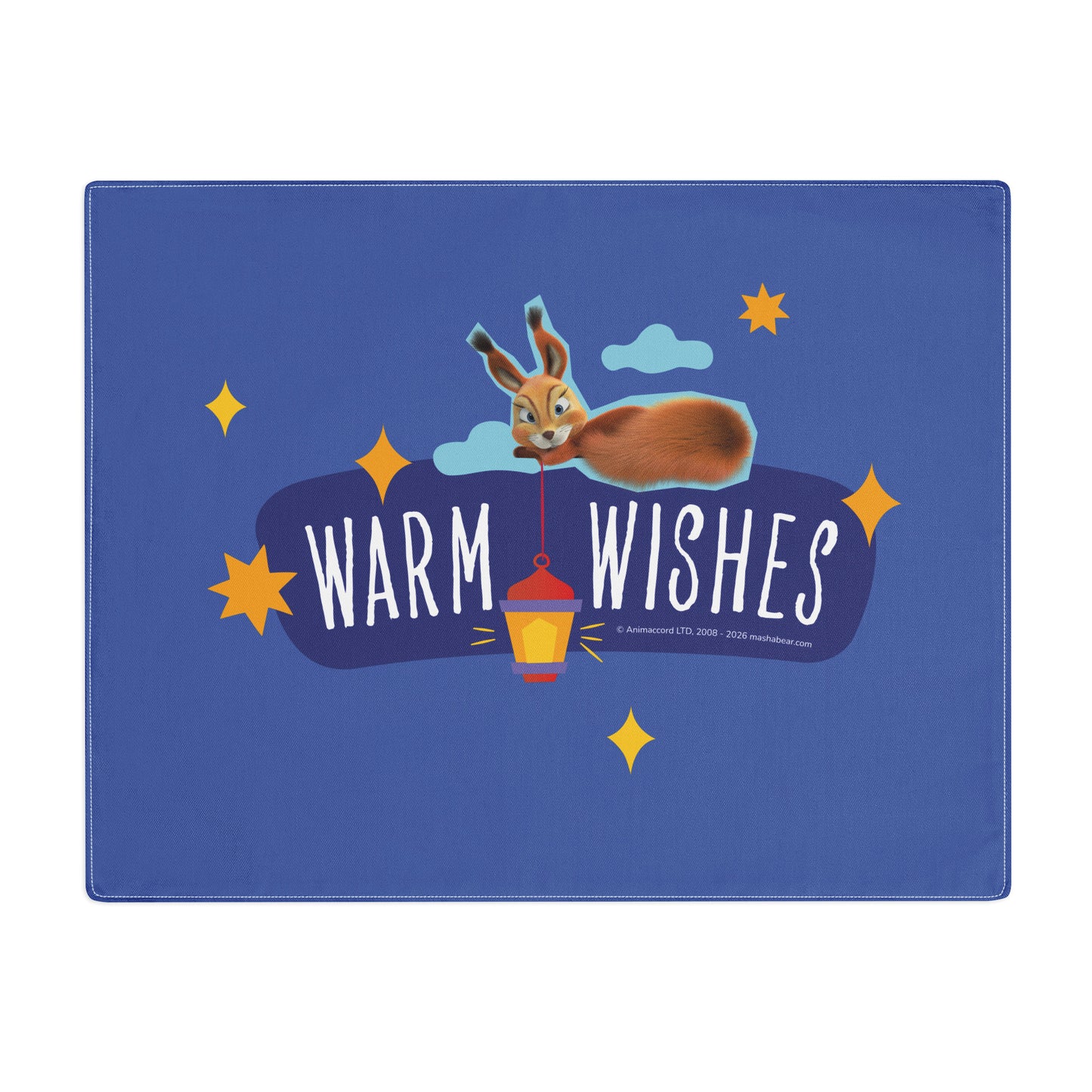 Masha and the Bear Friends Warm Wishes Cotton placemat Default Title DIRECT-TO-FABRIC
