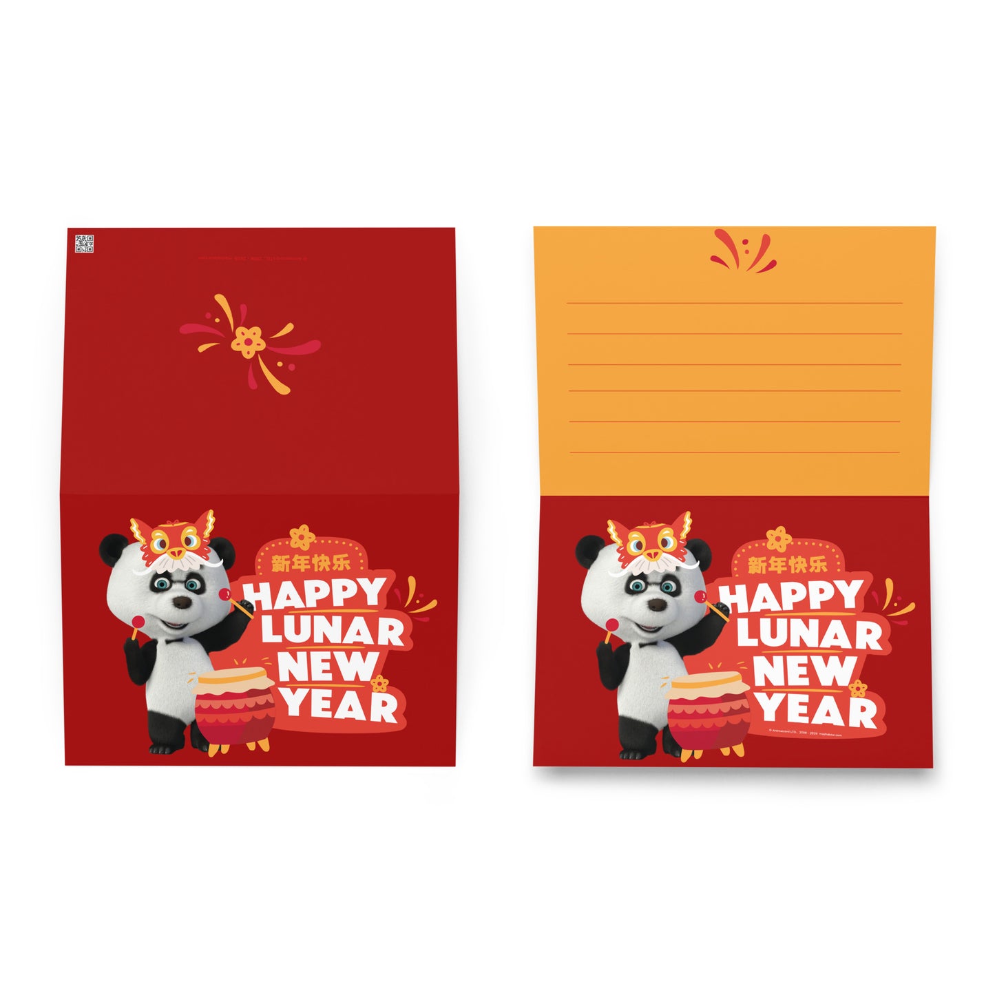 Masha and the Bear Friends Lunar Horse Greeting card POSTCARD