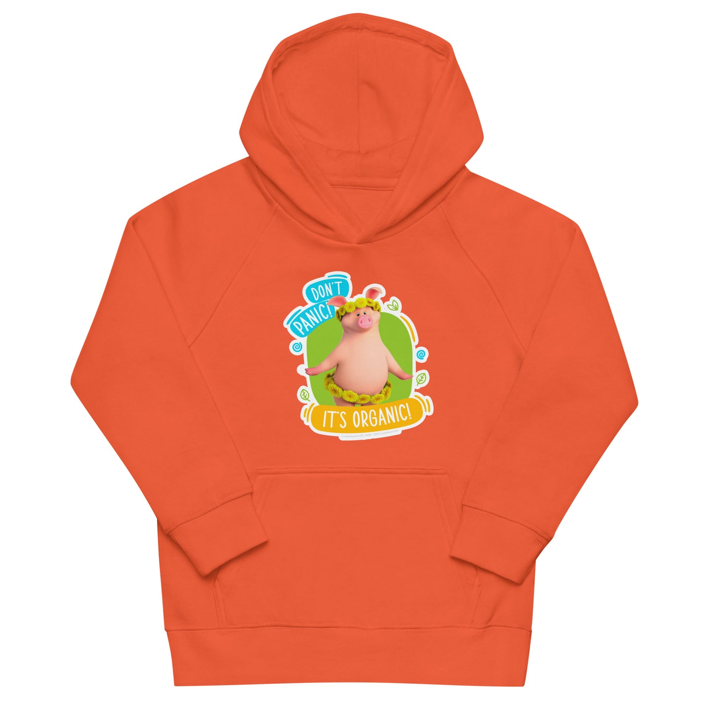 Masha and the Bear Friends Go Green! Kids eco hoodie Burnt Orange T-SHIRT
