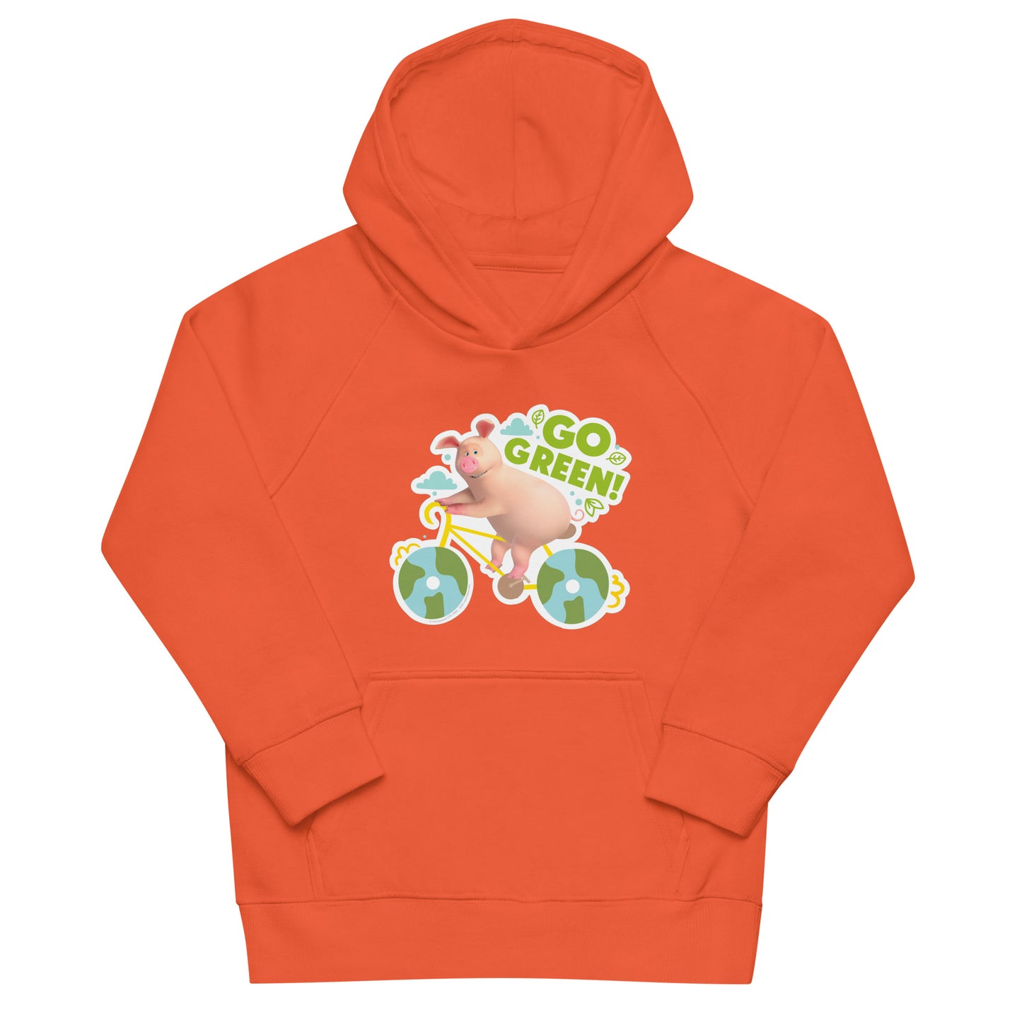 Masha and the Bear Friends Go Green! Kids eco hoodie Burnt Orange T-SHIRT