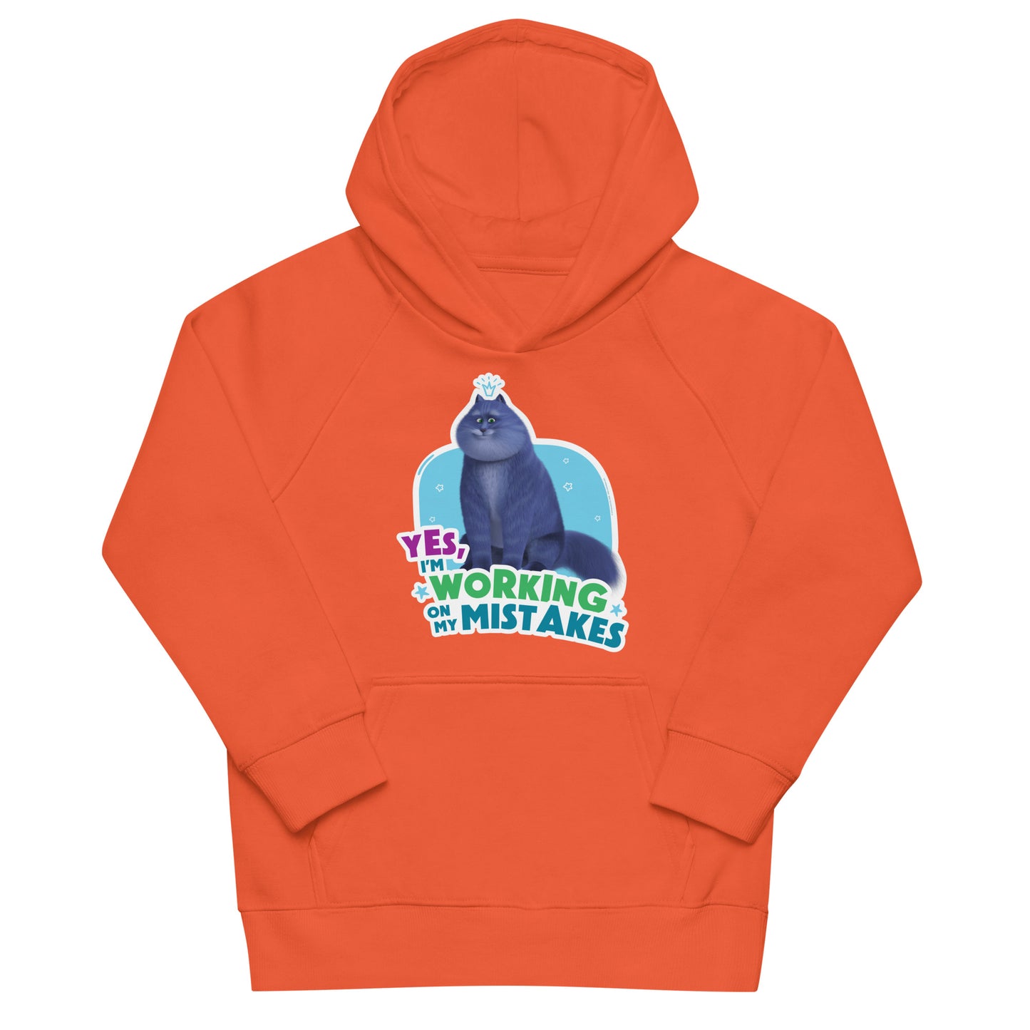 Masha and the Bear Friends: Cat Kids eco hoodie Burnt Orange T-SHIRT
