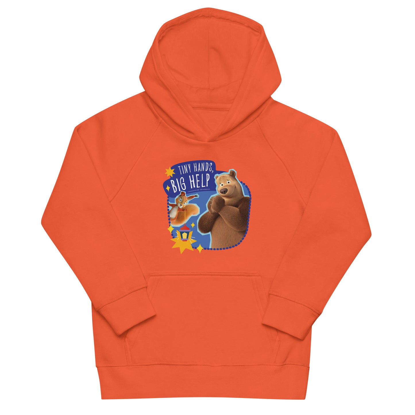 Masha and the Bear Friends Ramadan Kids eco hoodie Burnt Orange T-SHIRT