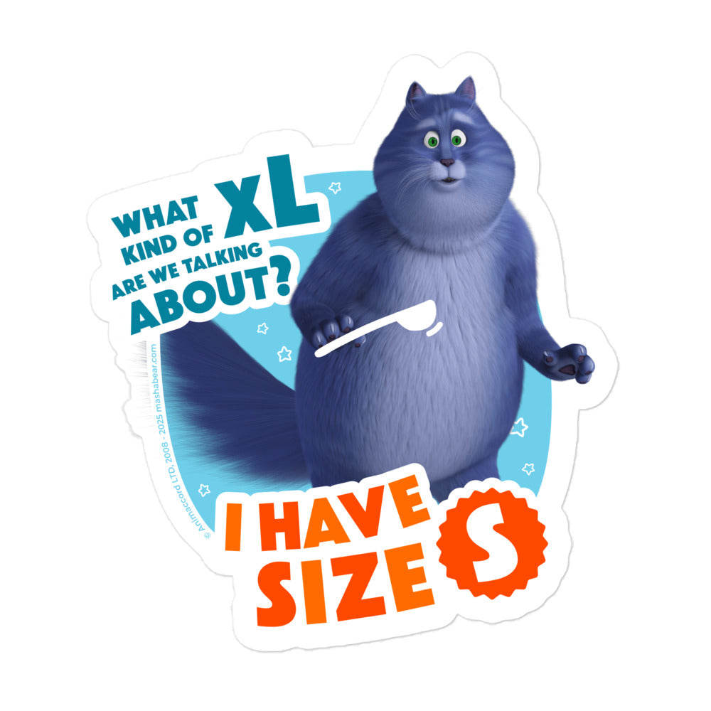 Masha and the Bear Friends: Cat Bubble-free stickers 5.5″×5.5″ STICKER