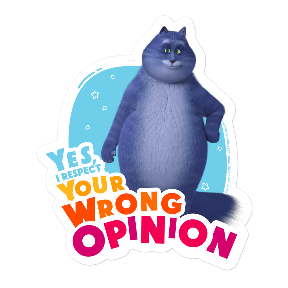 Masha and the Bear Friends: Cat Bubble-free stickers 5.5″×5.5″ STICKER