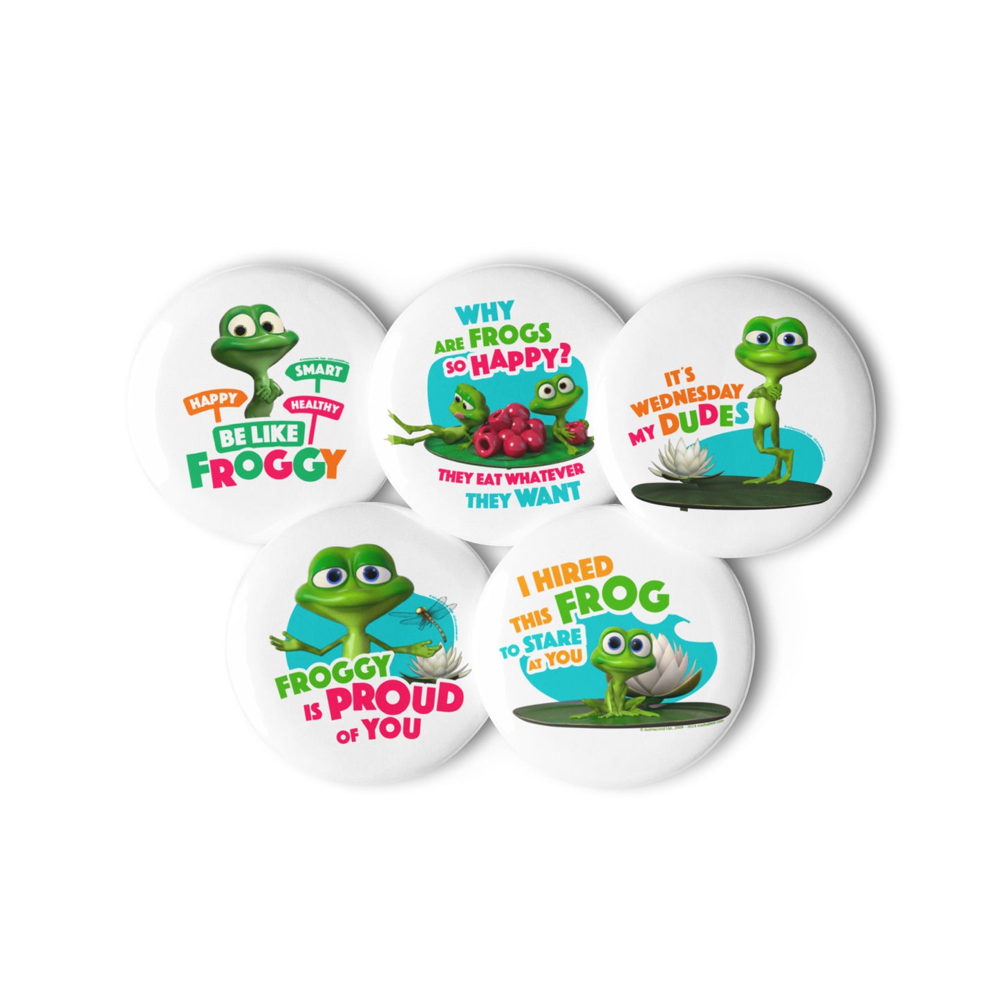 Masha and the Bear Friends: Swamp Squad 1.25 Set of pin buttons Default Title STICKER