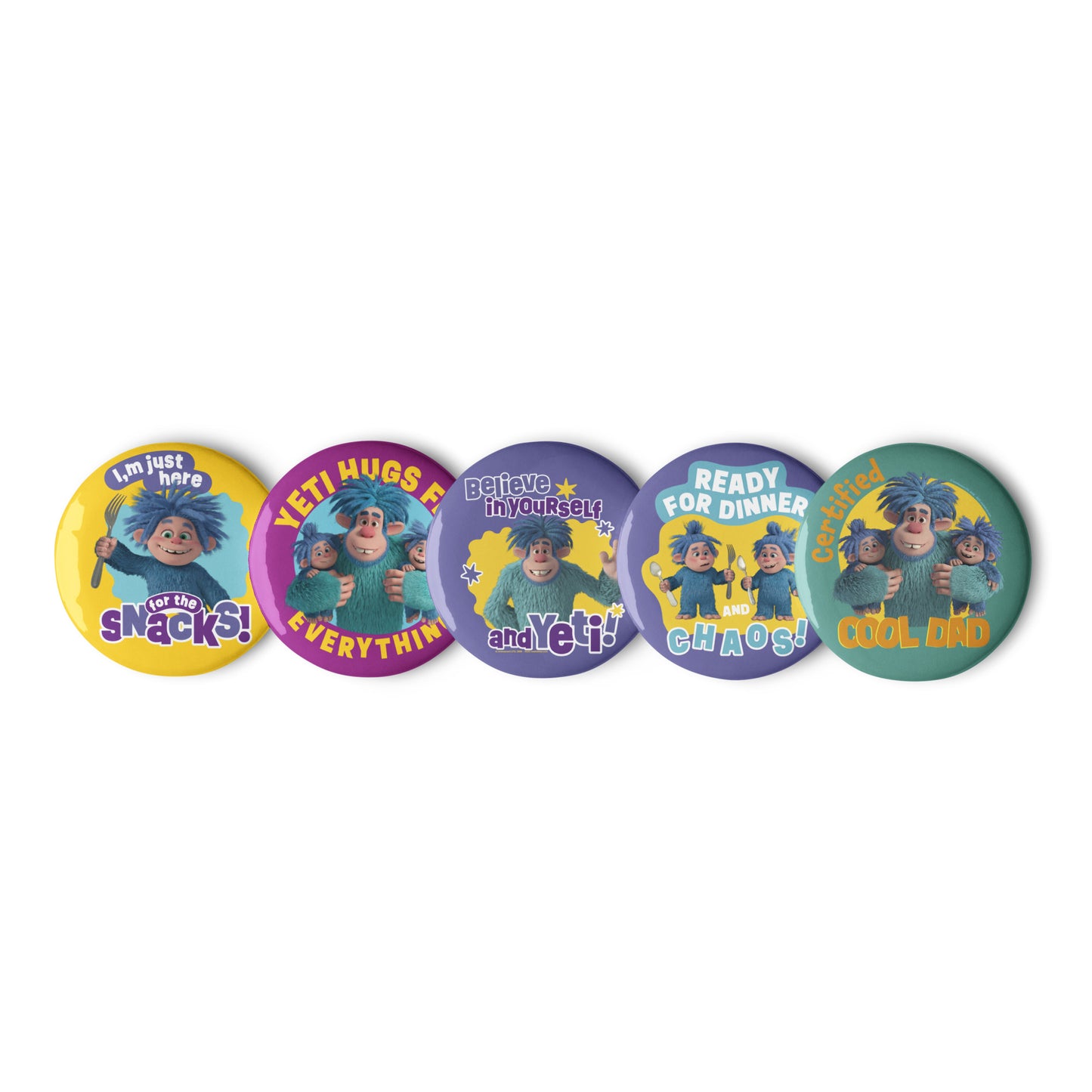 Masha and the Bear Friends Yeti Set of Pin Buttons Default Title STICKER