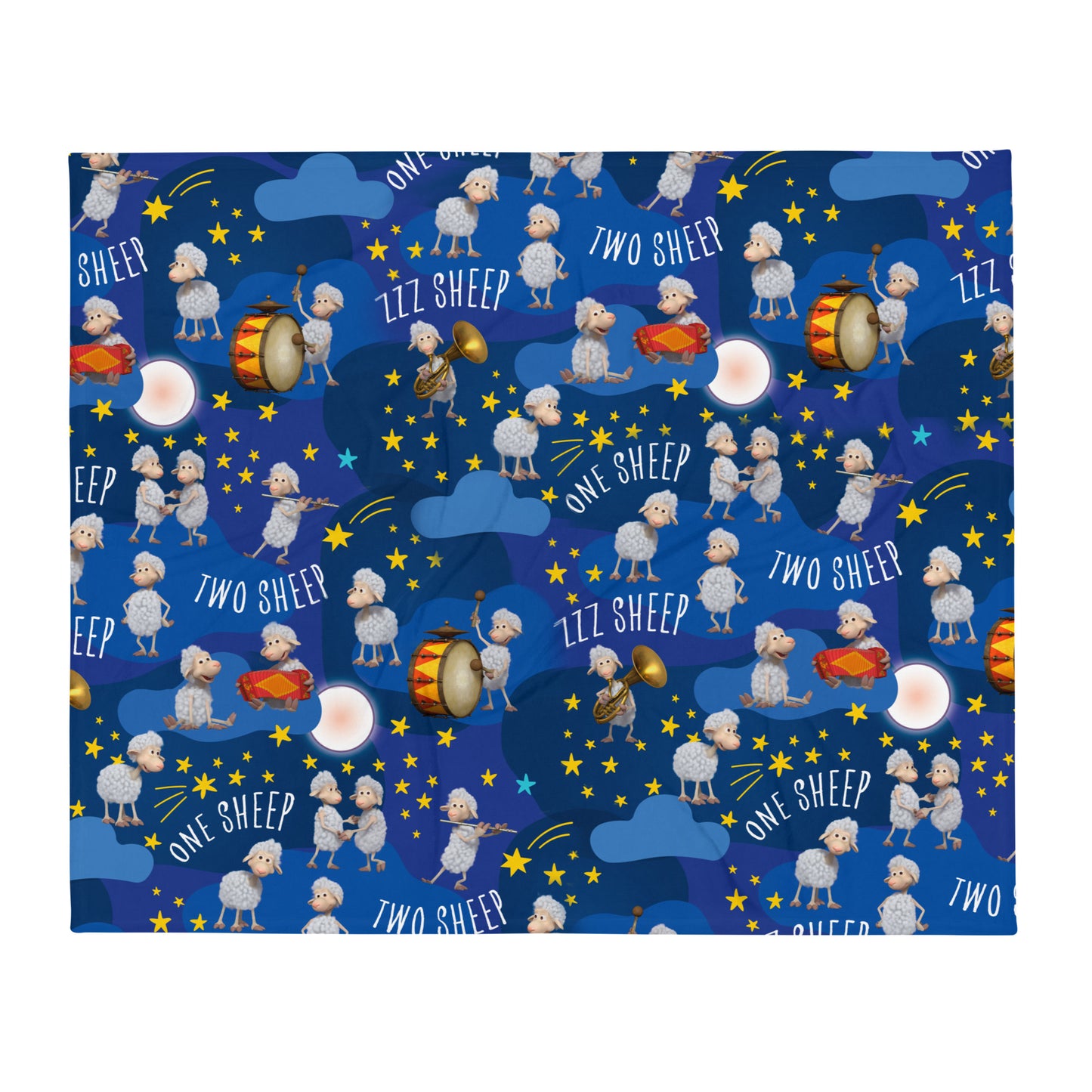 Masha and the Bear Friends Count The Sheeps Throw Blanket SUBLIMATION