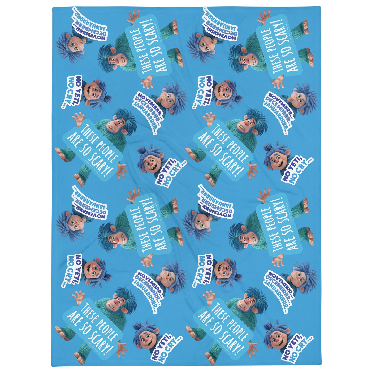 Masha and the Bear Friends Yeti Throw Blanket 60″×80″ SUBLIMATION