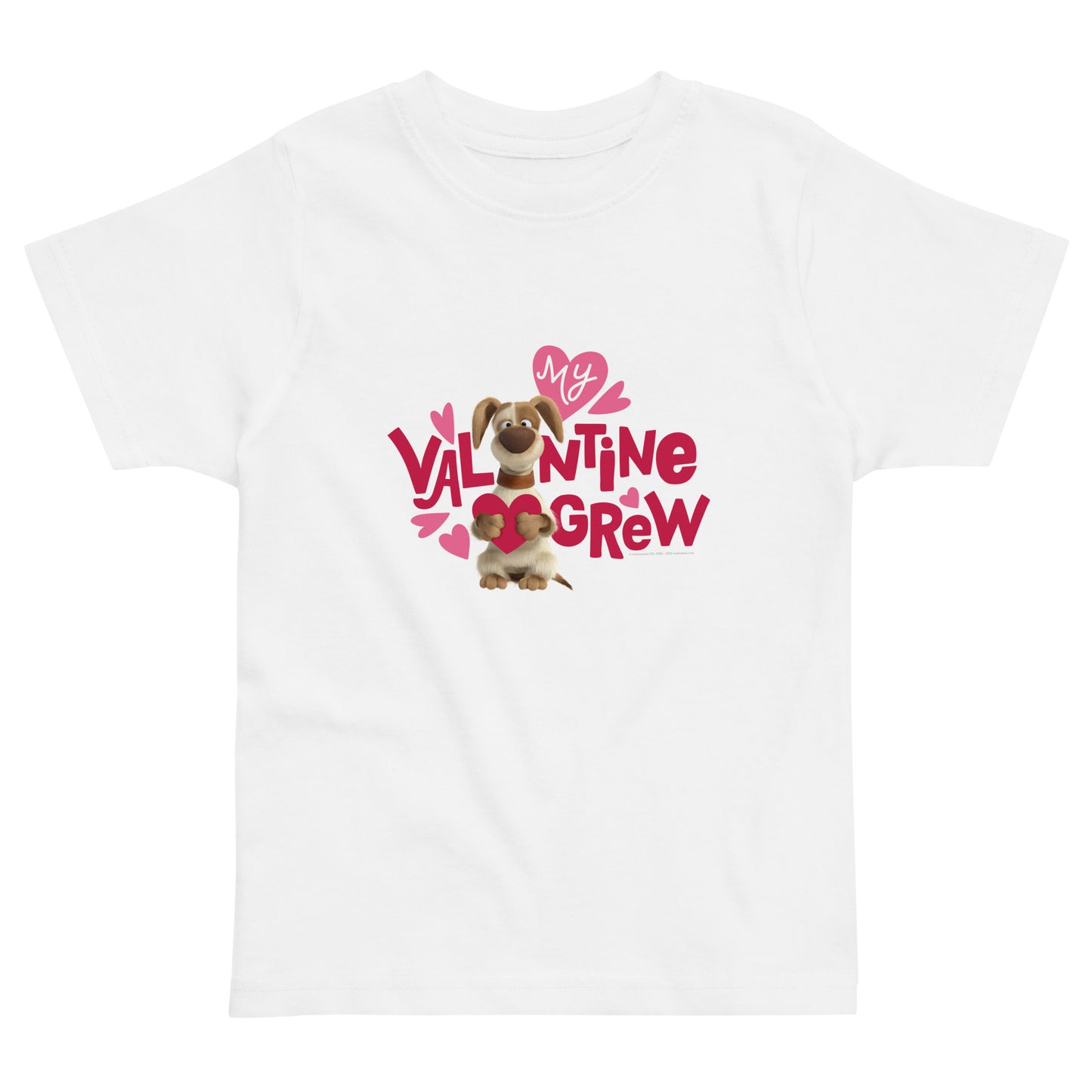 Masha and the Bear Friends Love Day Toddler jersey t-shirt White T-SHIRT