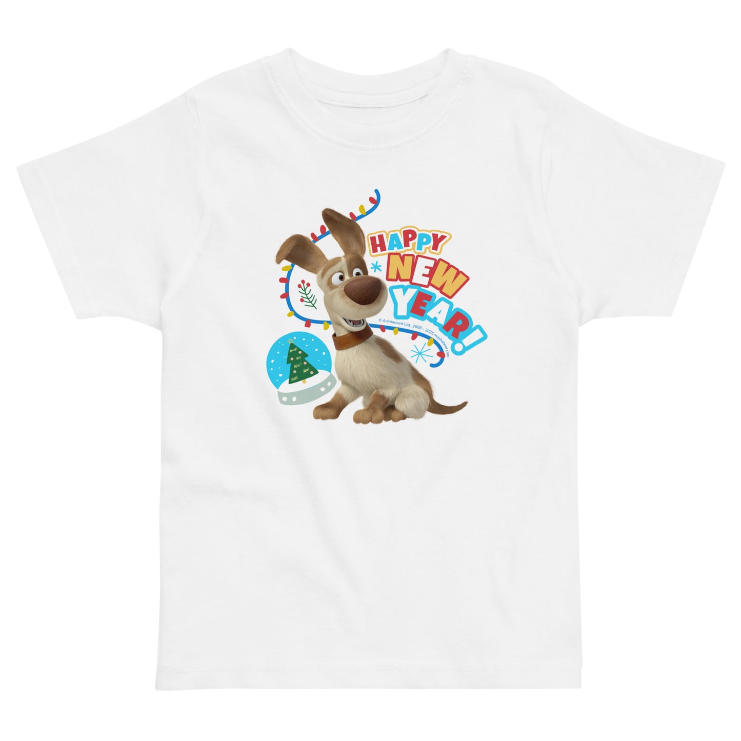 Masha and the Bear Friends Christmas Toddler jersey t-shirt White T-SHIRT