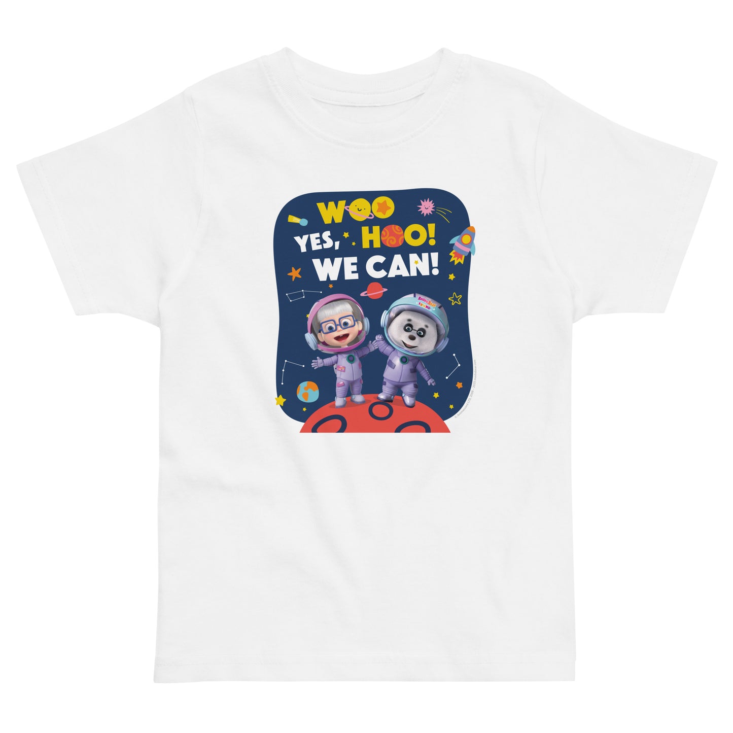 Masha and The Bear Friends Yes, We Can! #3 Toddler Jersey T-shirt White