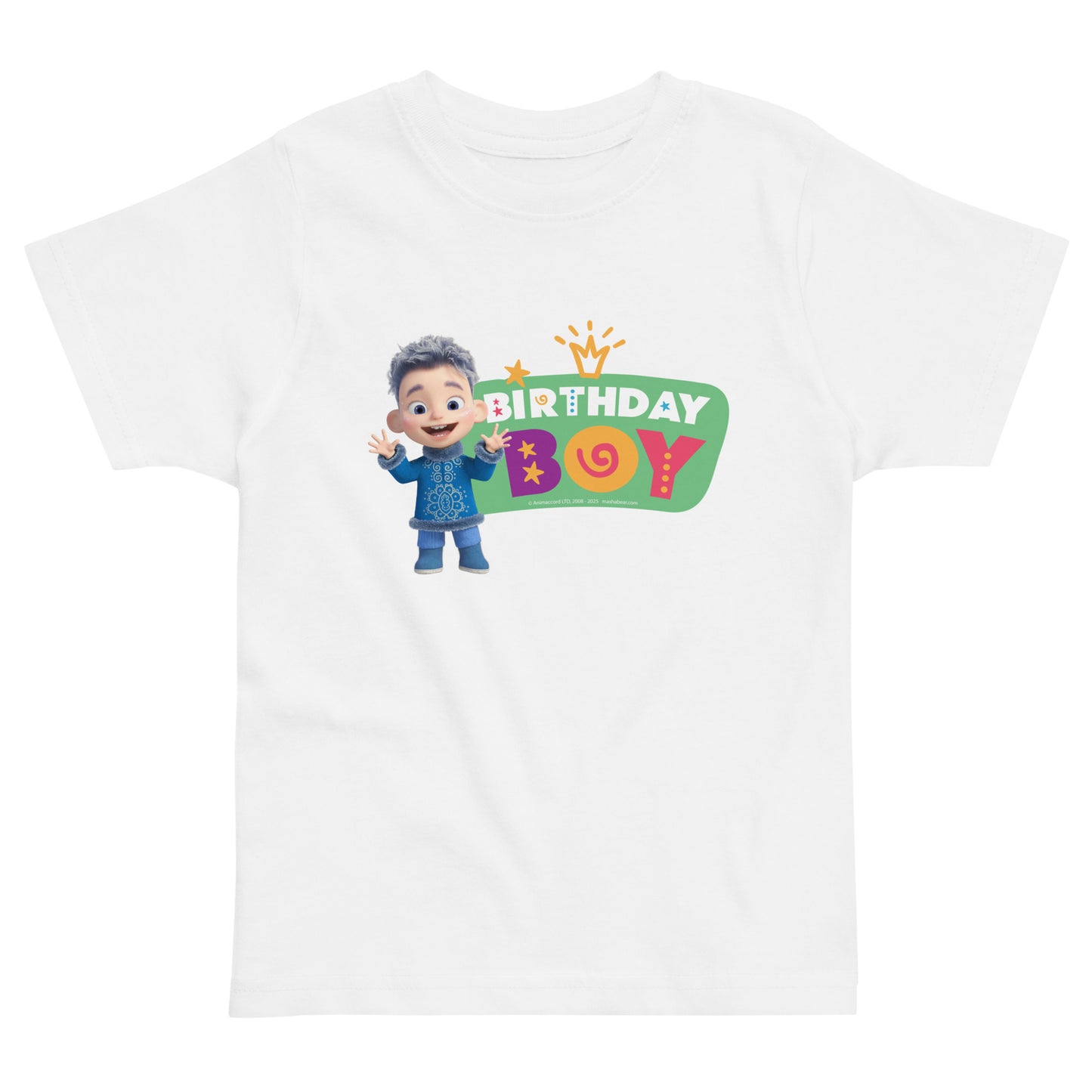 Masha and the Bear Friends Toddler Jersey Birthday #5 T-shirt White