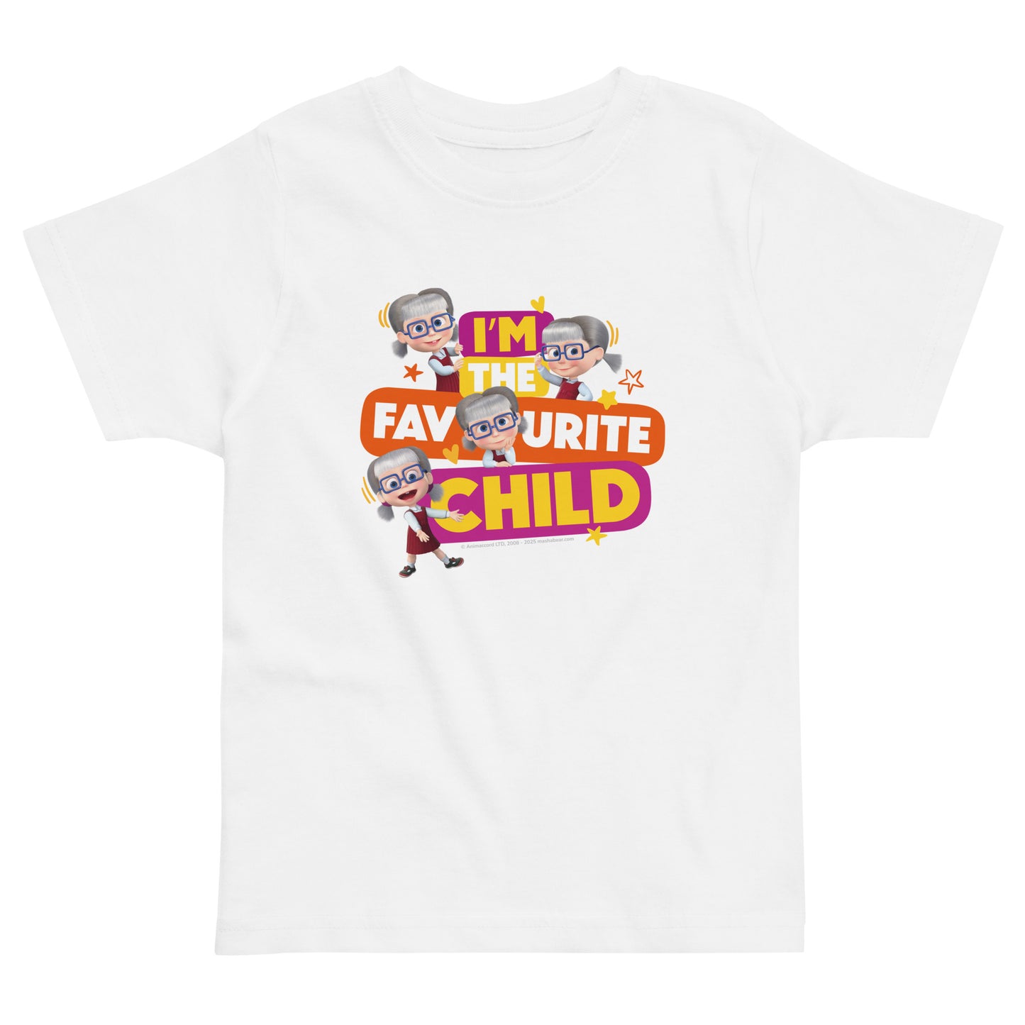 Masha and the Bear Friends Toddler Jersey Favourite Child T-shirt White