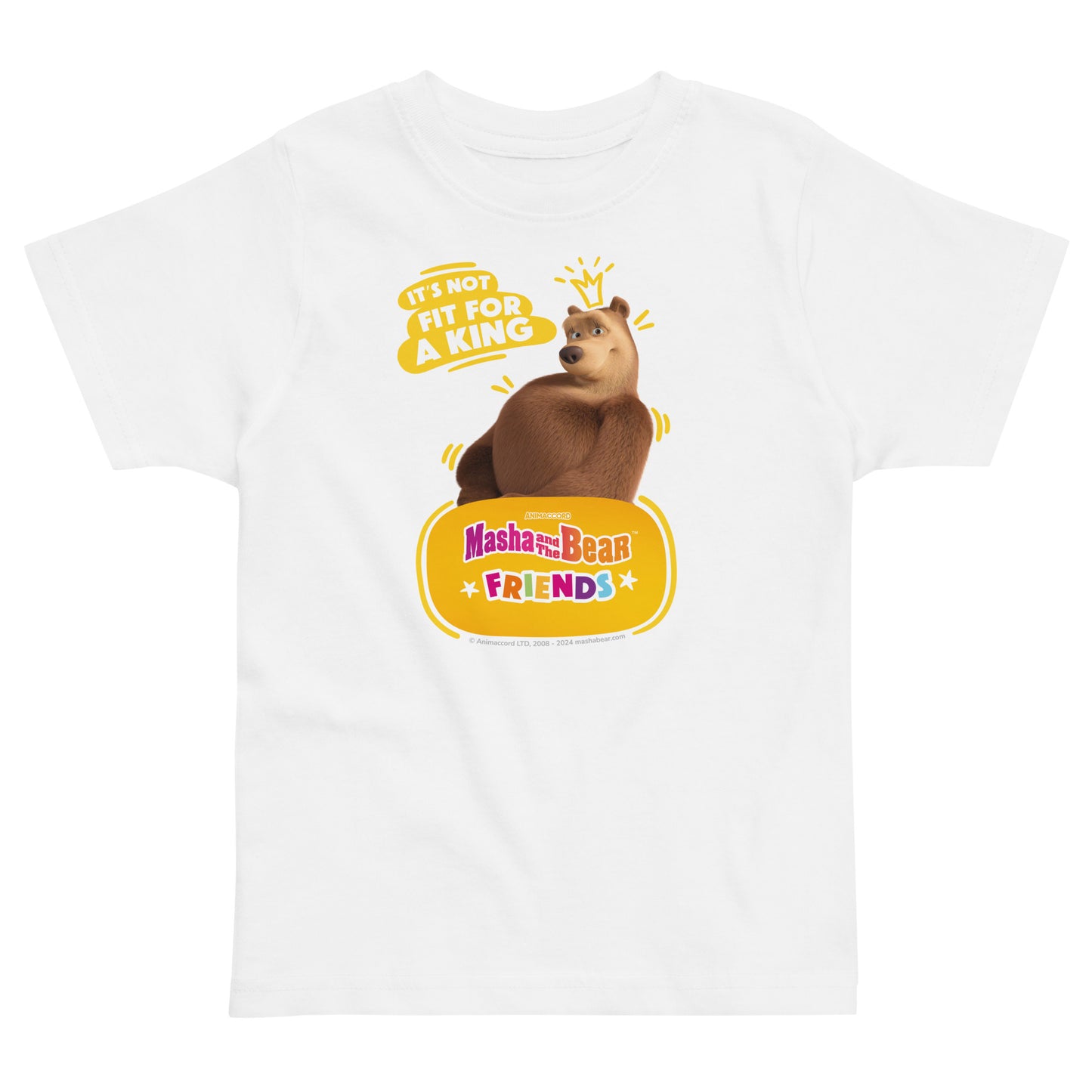 Masha and the Bear Friends Toddler Jersey Queen T-shirt White