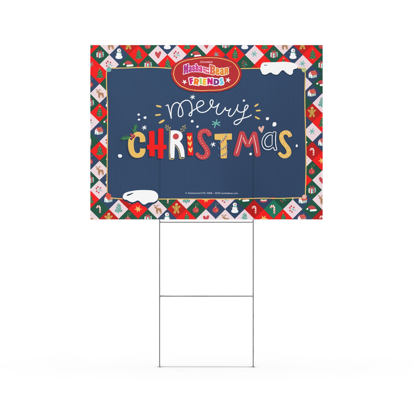 Masha and the Bear Friends Christmas Yard sign One-sided PHONE-CASE