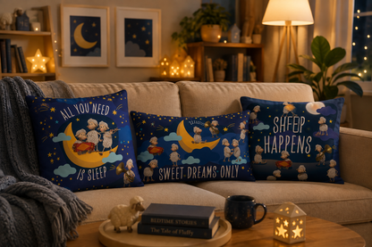 Masha and the Bear Friends All You Need is Sleep 22x22 Basic Pillow CUT-SEW