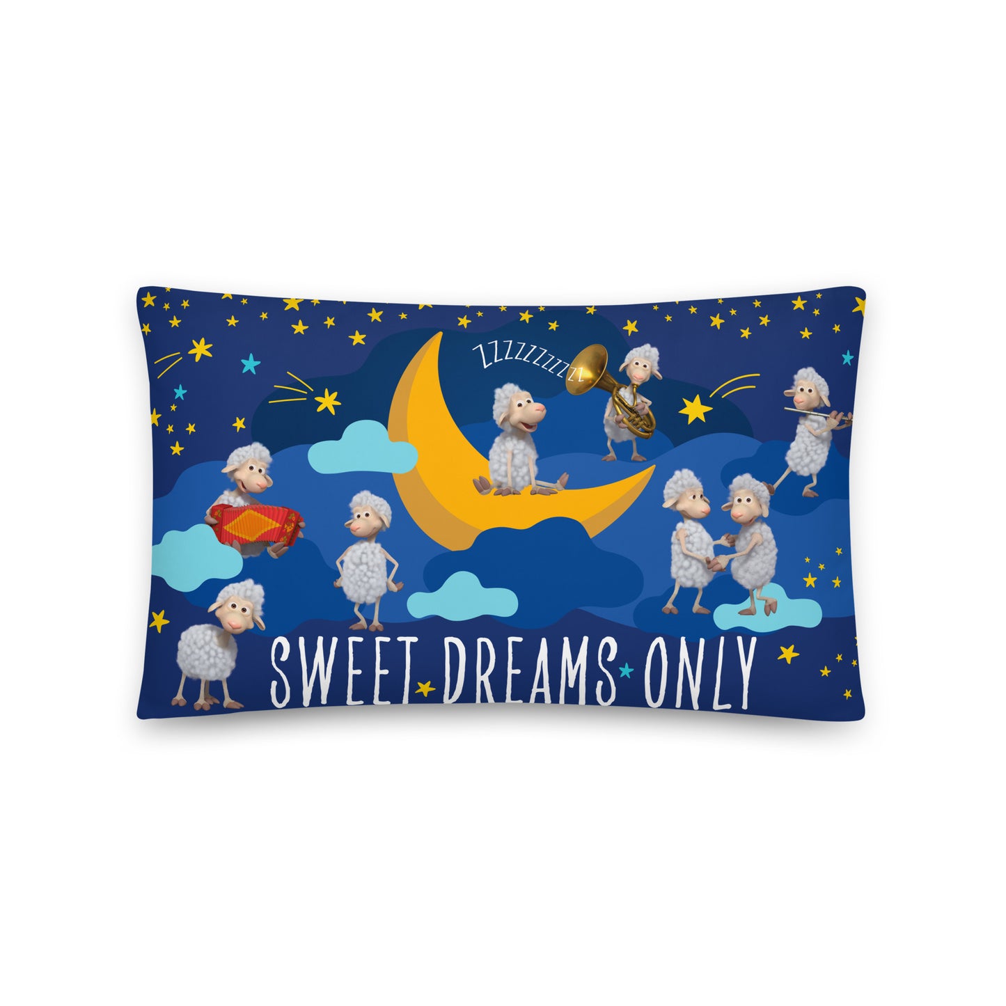 Masha and the Bear Friends Sweet Dreams Only 20x12 Basic Pillow Default Title CUT-SEW