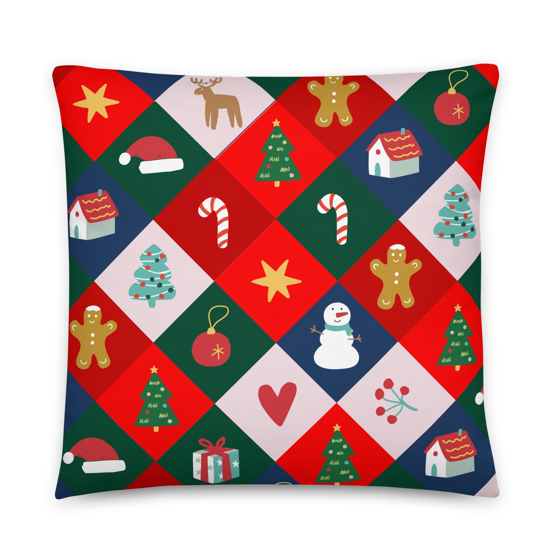 Masha and the Bear Friends For Holiday Naps 22x22 Basic Pillow CUT-SEW