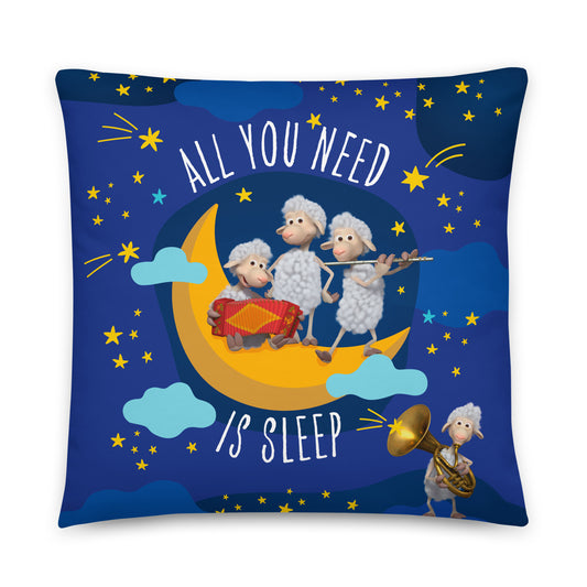 Masha and the Bear Friends All You Need is Sleep 22x22 Basic Pillow Default Title CUT-SEW