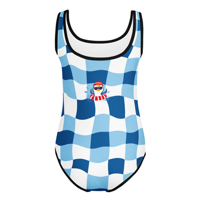 Masha and the Bear Friends Ocean All-Over Print Kids Swimsuit CUT-SEW