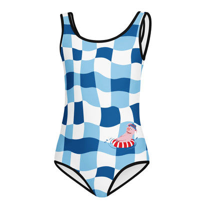Masha and the Bear Friends Ocean All-Over Print Kids Swimsuit 7 CUT-SEW