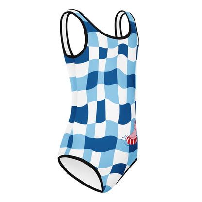 Masha and the Bear Friends Ocean All-Over Print Kids Swimsuit CUT-SEW