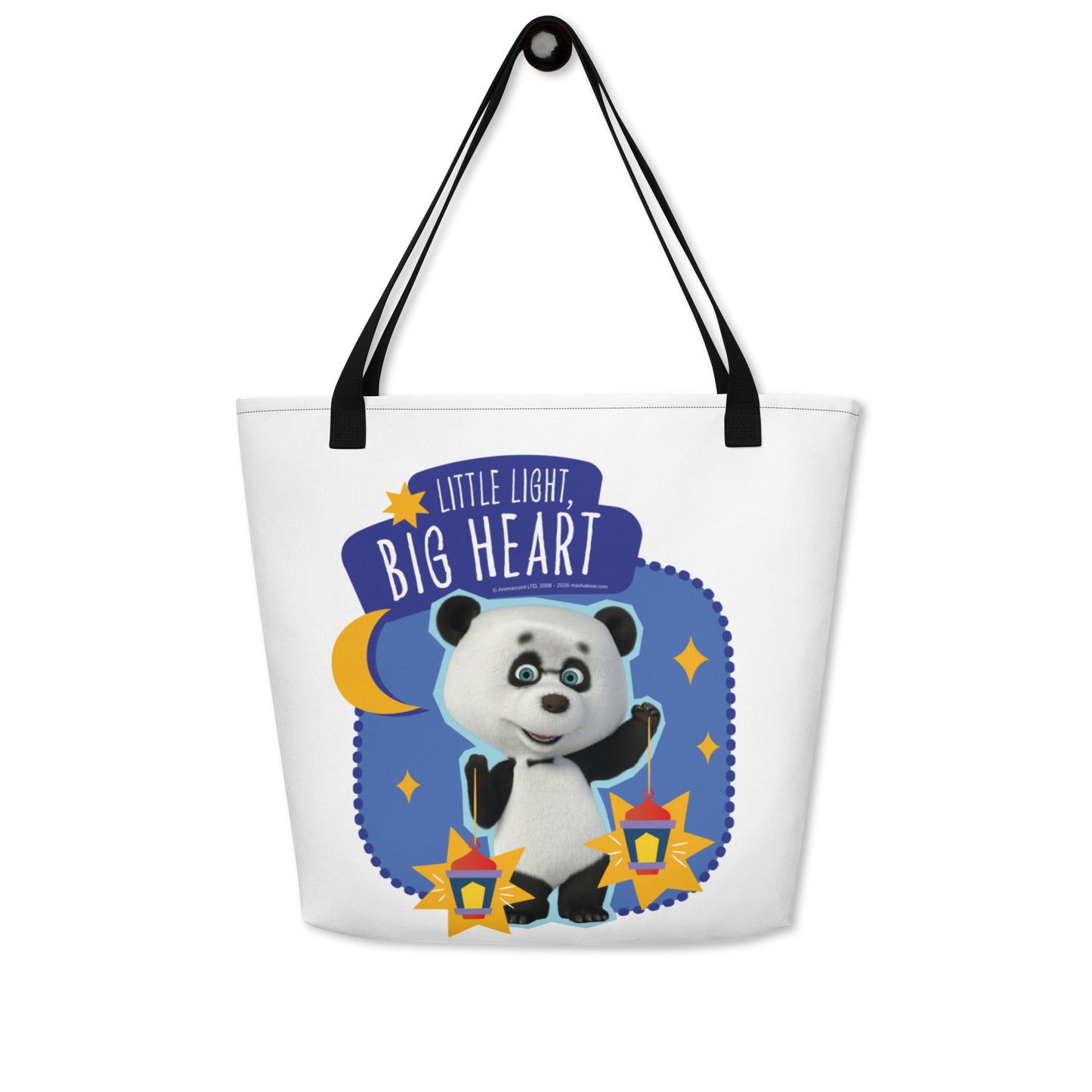 Masha and the Bear Friends Ramadan All-Over Print Large Tote Bag CUT-SEW