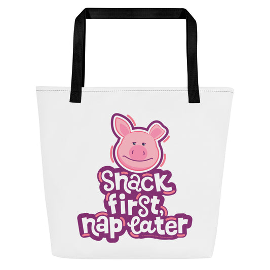 Masha and the Bear Friends: Emoji All-Over Print Large Tote Bag Black CUT-SEW