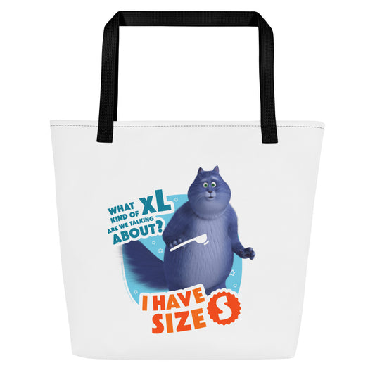 Masha and the Bear Friends: Cat All-Over Print Large Tote Bag Black CUT-SEW