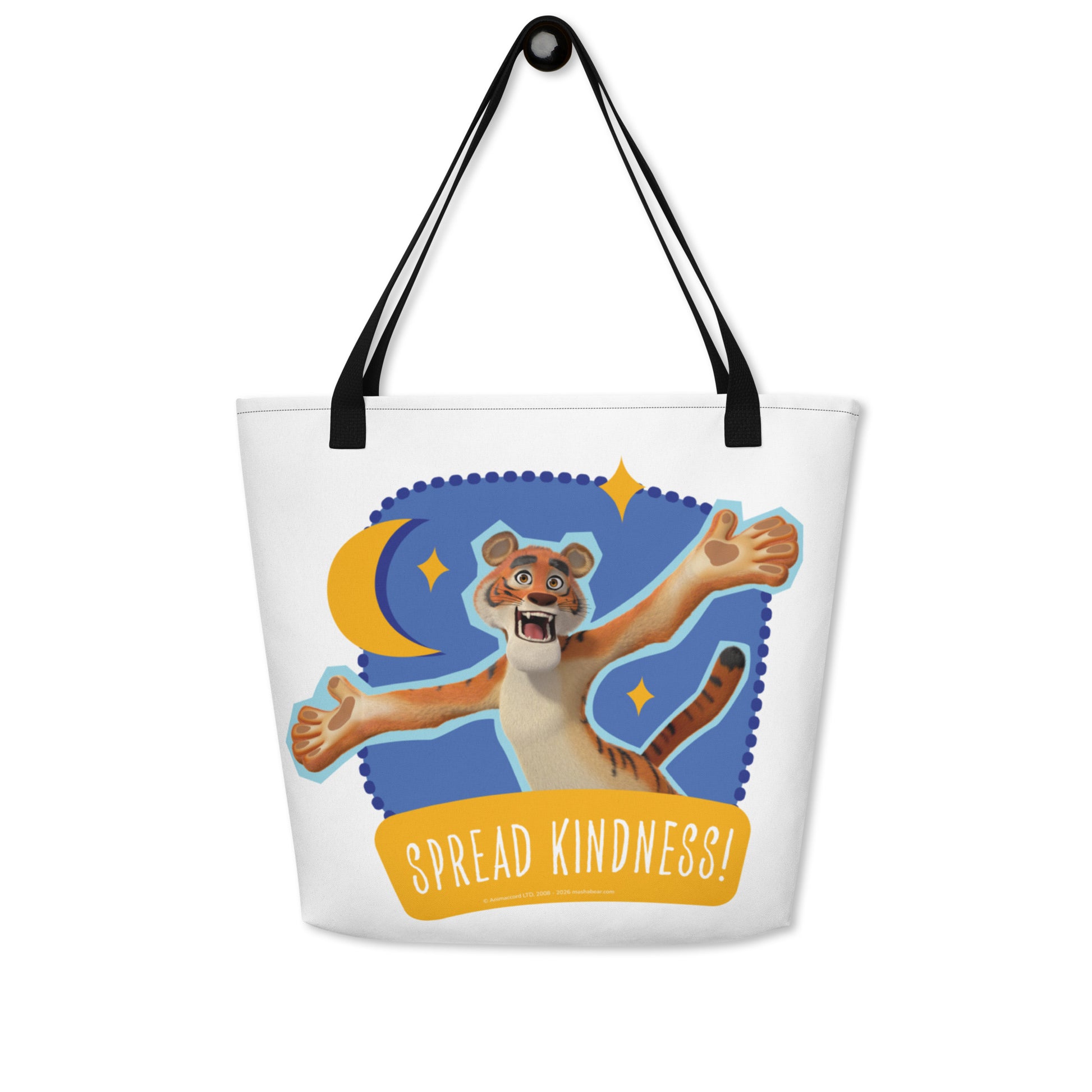 Masha and the Bear Friends Ramadan All-Over Print Large Tote Bag Black CUT-SEW