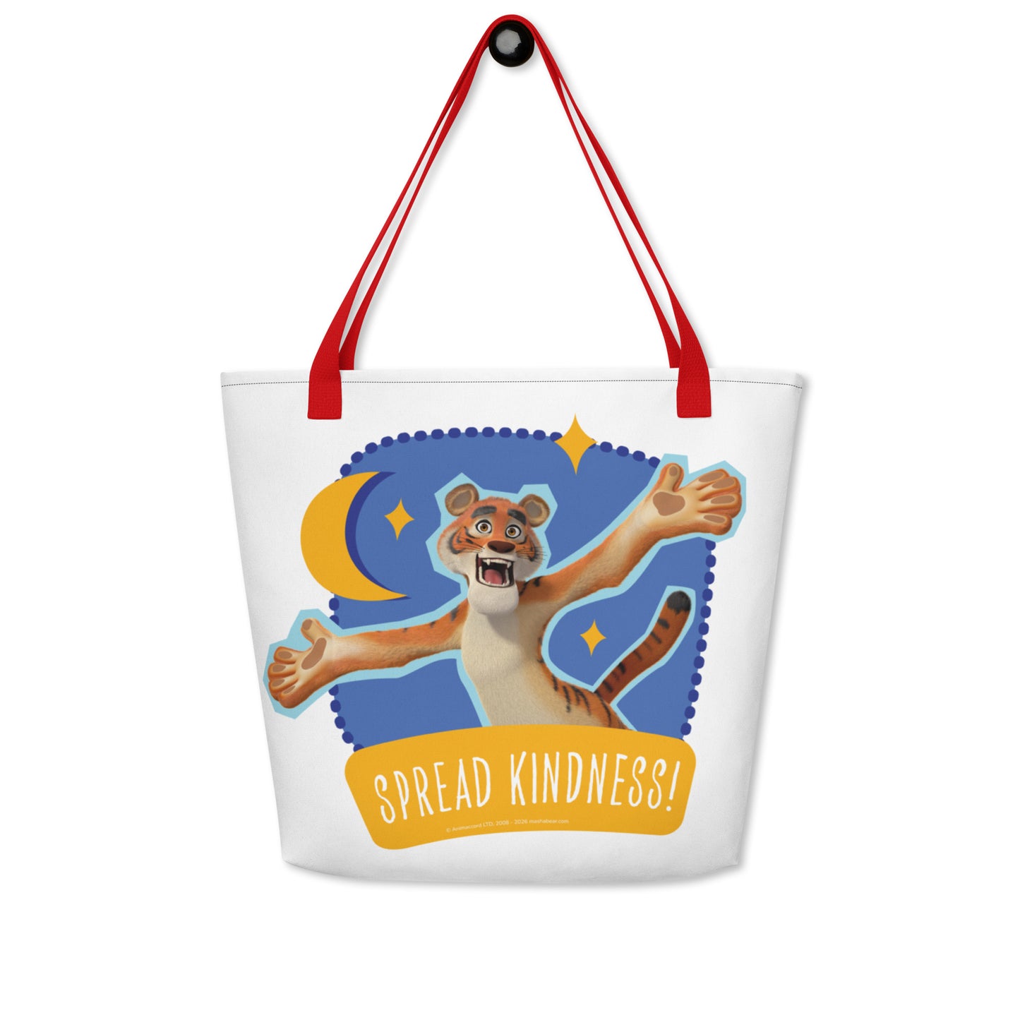 Masha and the Bear Friends Ramadan All-Over Print Large Tote Bag CUT-SEW