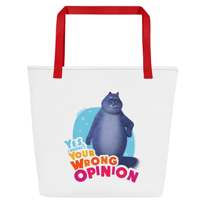Masha and the Bear Friends: Cat All-Over Print Large Tote Bag Red CUT-SEW