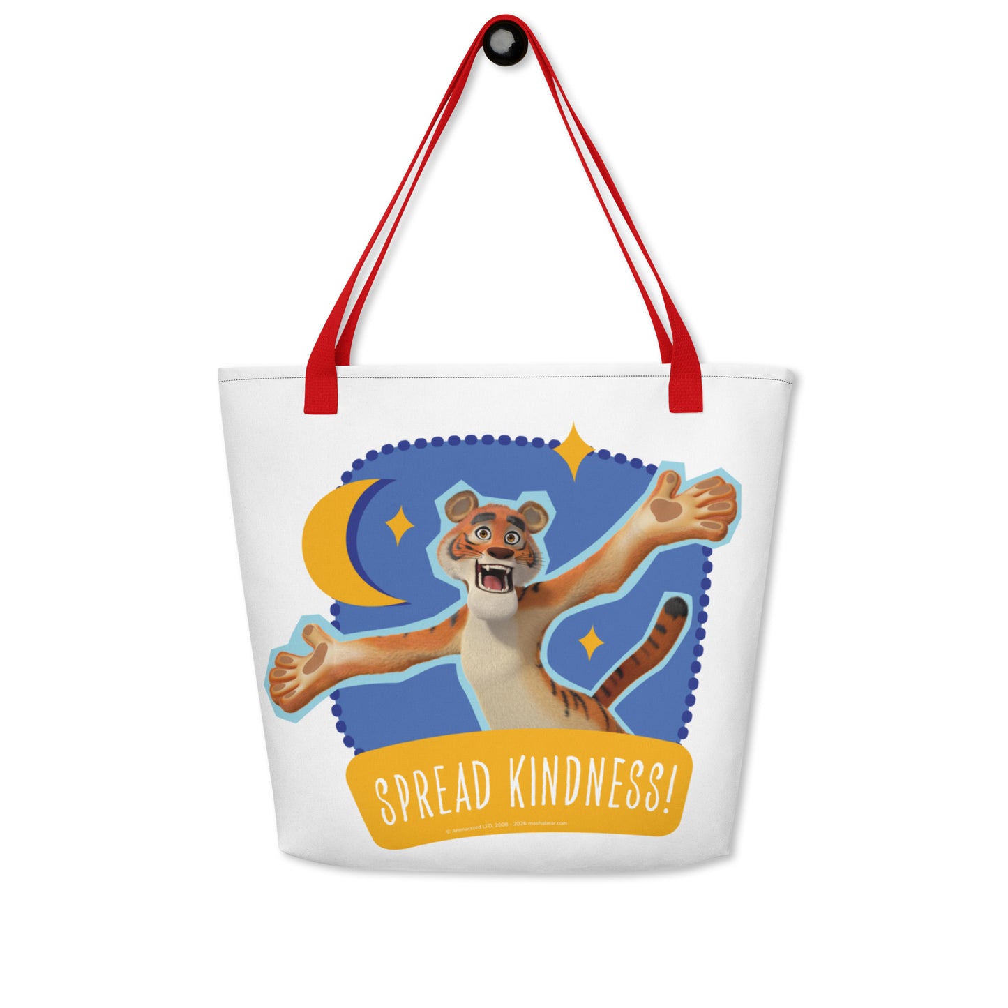 Masha and the Bear Friends Ramadan All-Over Print Large Tote Bag Red CUT-SEW