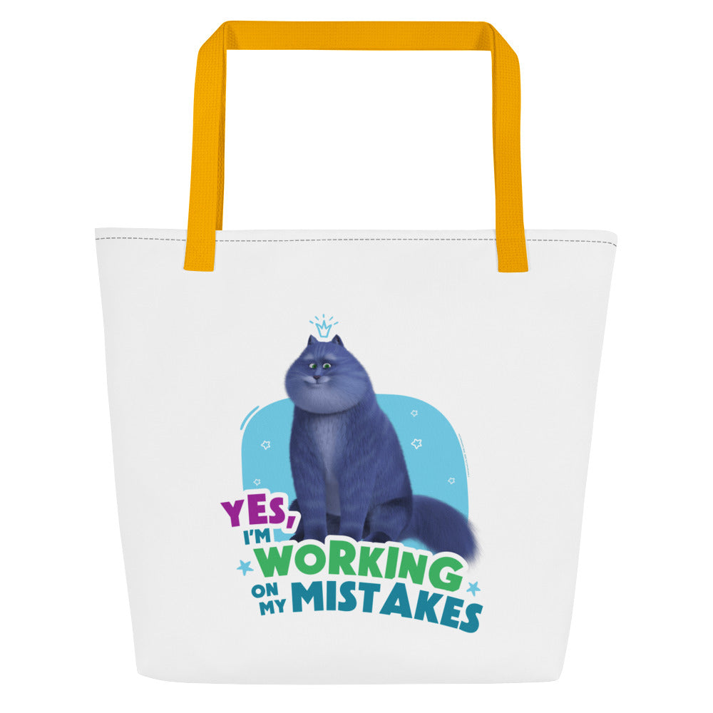 Masha and the Bear Friends: Cat All-Over Print Large Tote Bag Yellow CUT-SEW