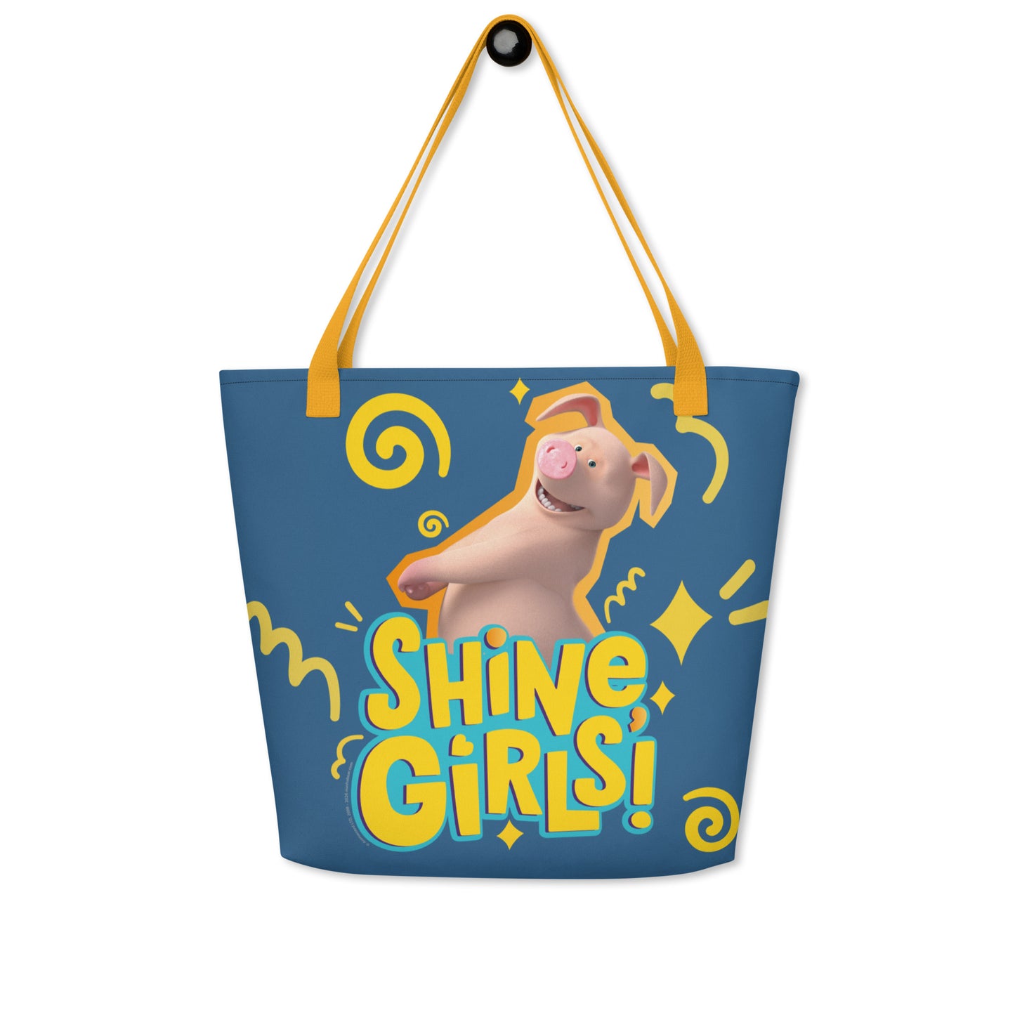 Masha and the Bear Friends For Her All-Over Print Large Tote Bag Yellow CUT-SEW