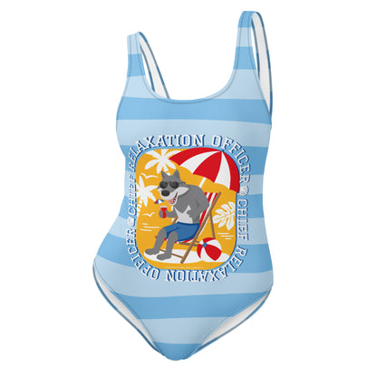Masha and the Bear Friends Chief Relaxacation Officer One-Piece Swimsuit 3XL CUT-SEW
