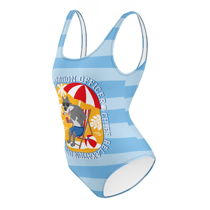 Masha and the Bear Friends Chief Relaxacation Officer One-Piece Swimsuit CUT-SEW