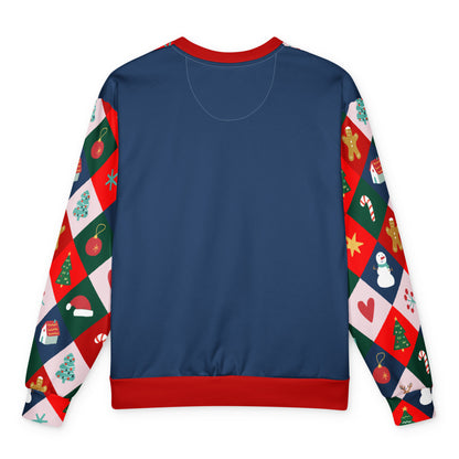 Masha and the Bear Friends Christmas Pattern Oversized cotton sweatshirt DIRECT-TO-FABRIC