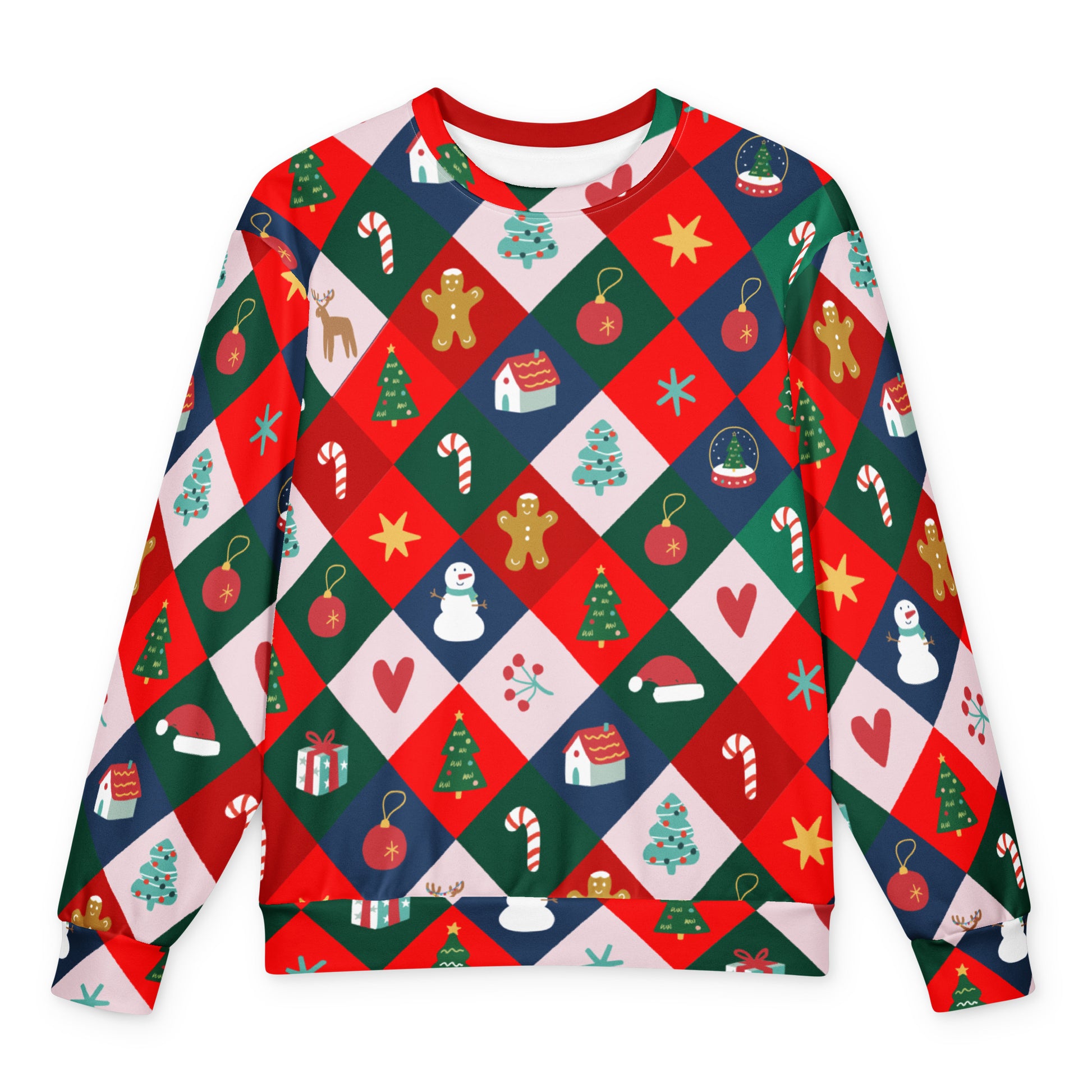 Masha and the Bear Friends Christmas Pattern Oversized cotton sweatshirt 6XL DIRECT-TO-FABRIC