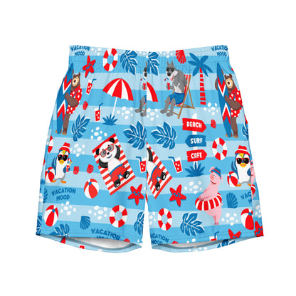 Masha and the Bear Friends Vacation Mood Recycled Swim Trunks 6XL CUT-SEW