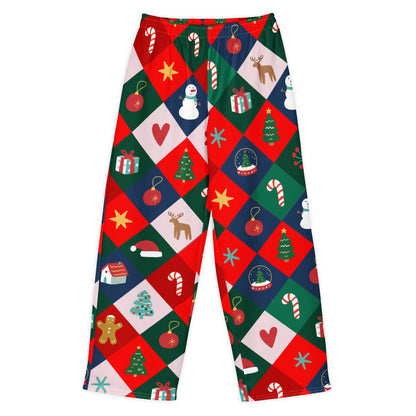 Masha and the Bear Friends Christmas Cotton Wide-Leg Pants DIRECT-TO-FABRIC