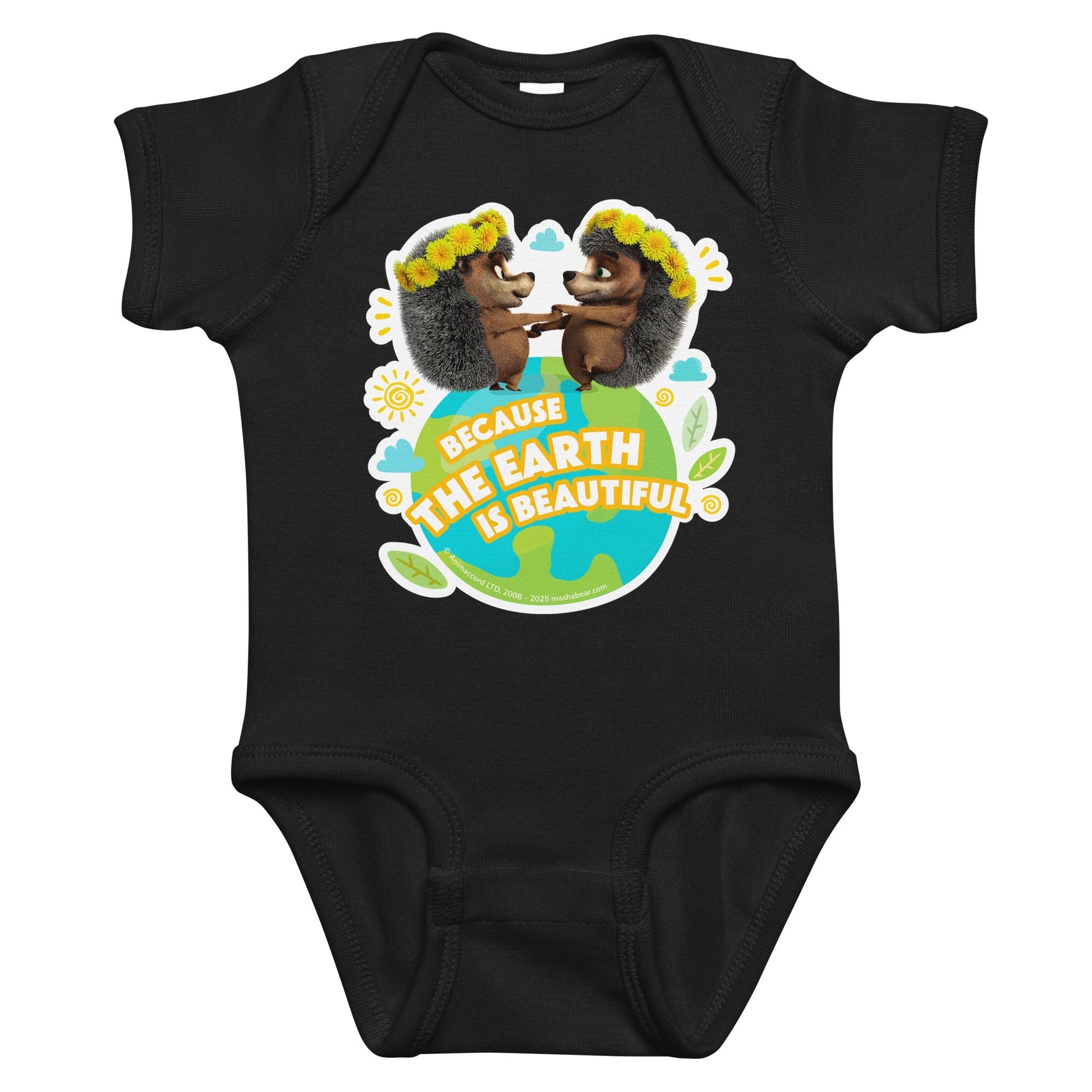 Masha and the Bear Friends Go Green! Infant bodysuit T-SHIRT