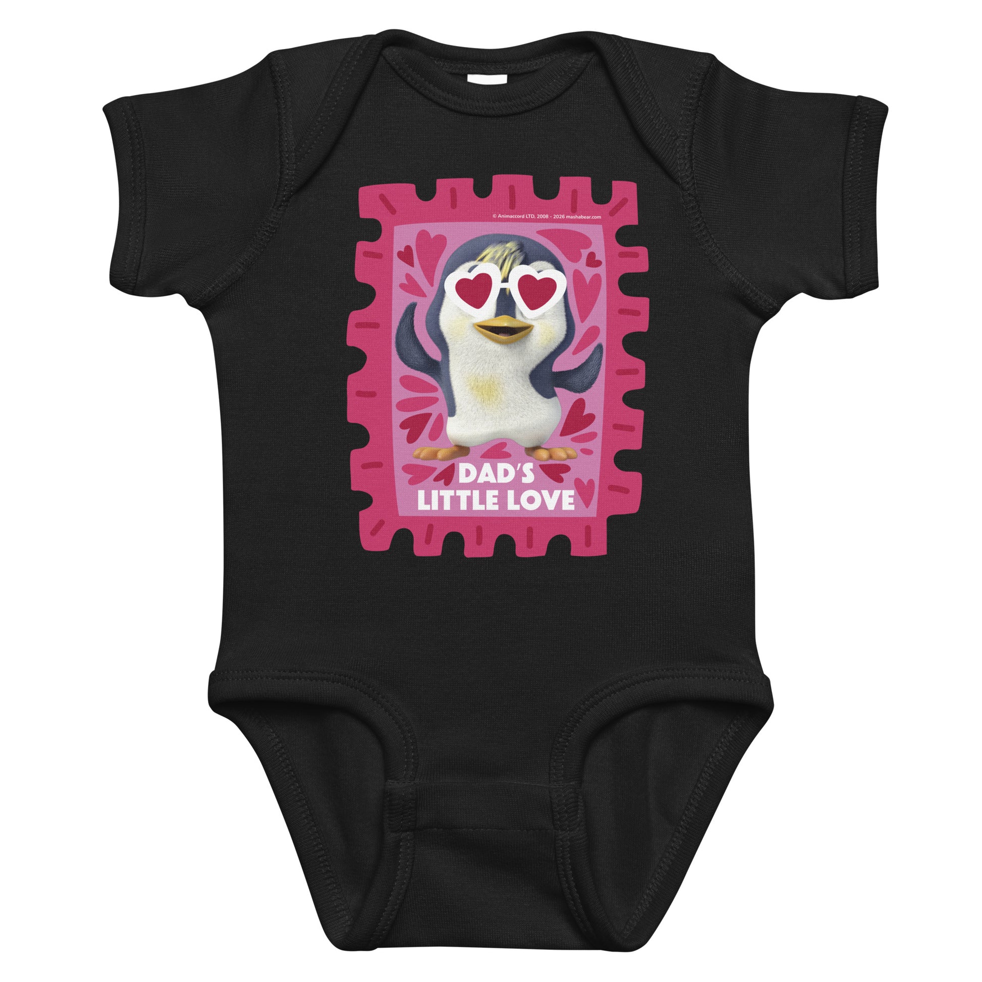 Masha and the Bear Friends Love Day Infant bodysuit Black T-SHIRT