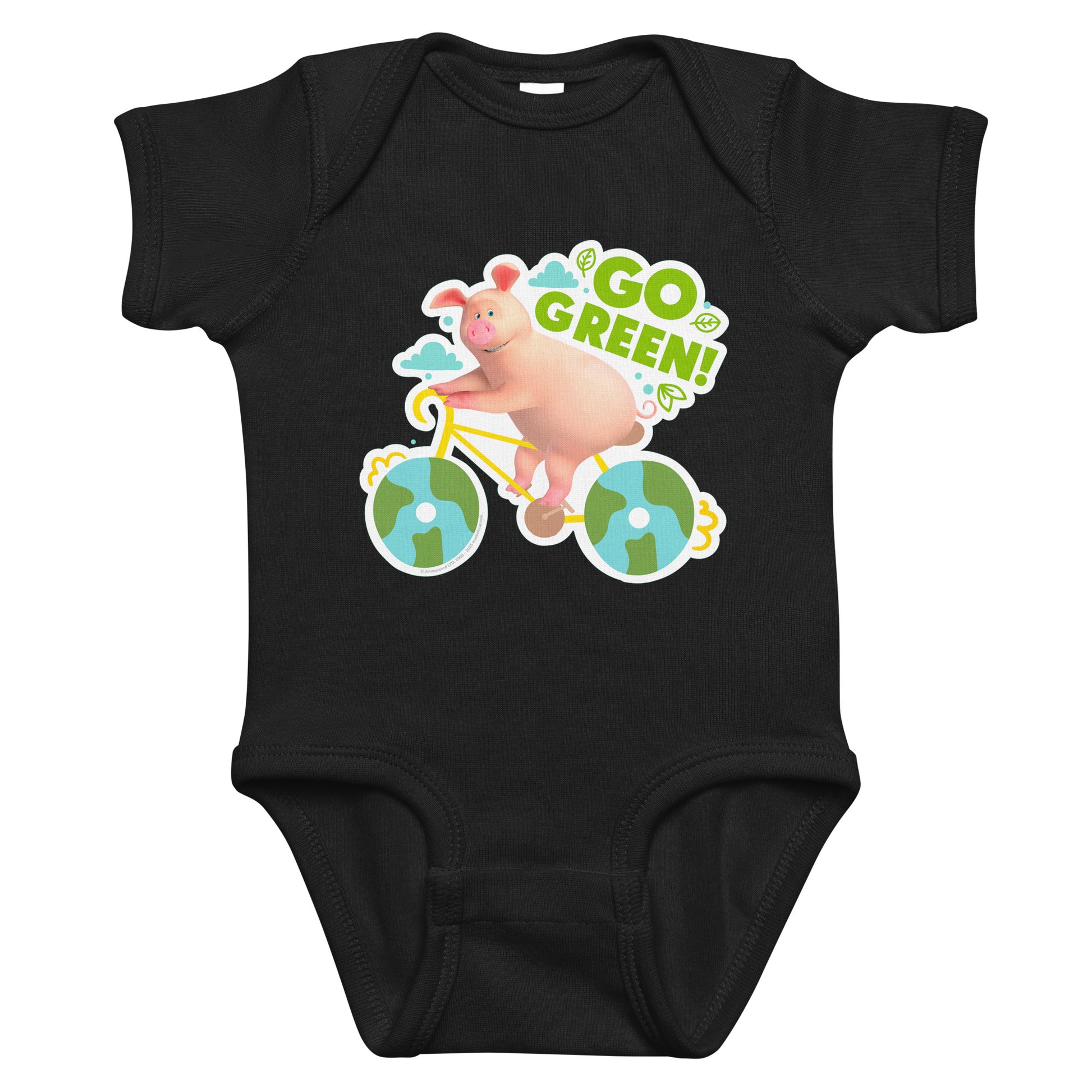Masha and the Bear Friends Go Green! Infant bodysuit Black T-SHIRT